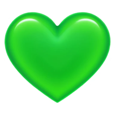 Neon green heart sticker