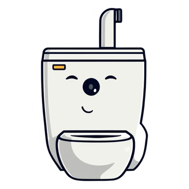 skibidi toilet character, toilet with camera head sticker