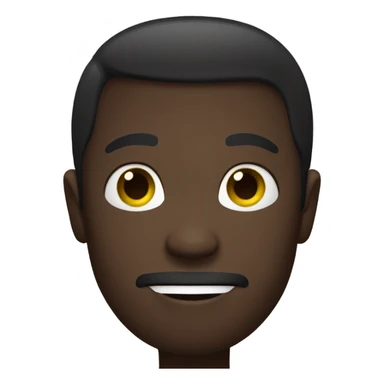 A dark skinned man holding a banana  sticker