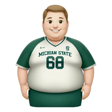 Obese Michigan state fan sticker