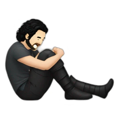 jon snow bending the knee sticker