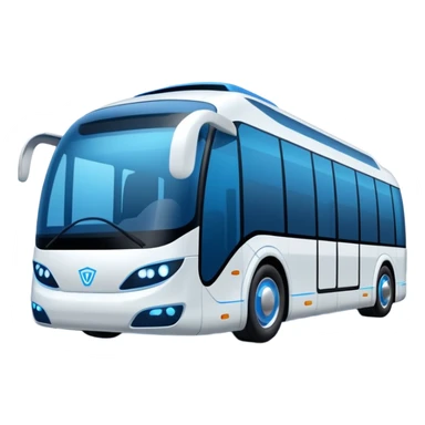 cyber clean luxury futuristic self driving bus auto vehicle sticker