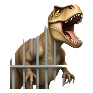T-rex in jail  sticker
