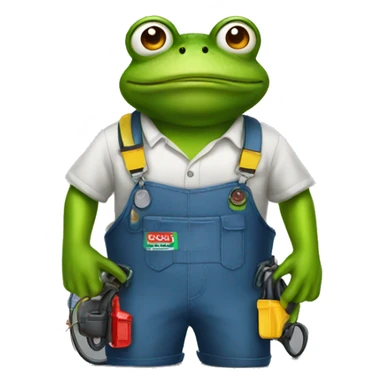 Frog Electrician sticker