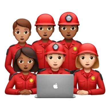 AI Agent red team looking at the laptop facing right very focused trying to come up attacks to stress test the system and find loopholes

 sticker