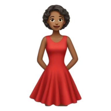 Lady in red Dress  sticker
