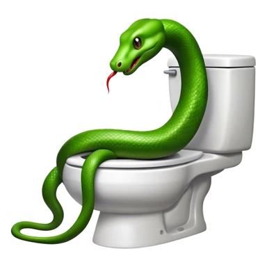 Snake on a toilet sticker