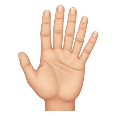hand from the top with five fingers, make man hand sticker