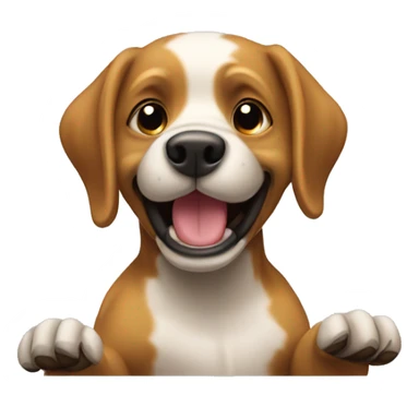 Perro bailando con pelo resta  sticker