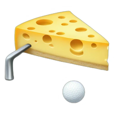 golf putter cheese hole sticker