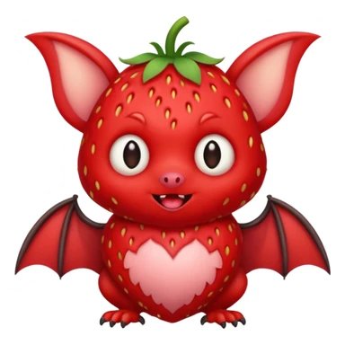 strawberry bat sticker