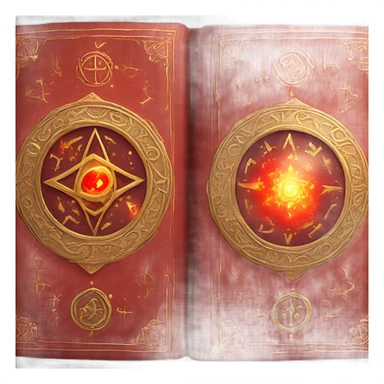 red magical book sticker
