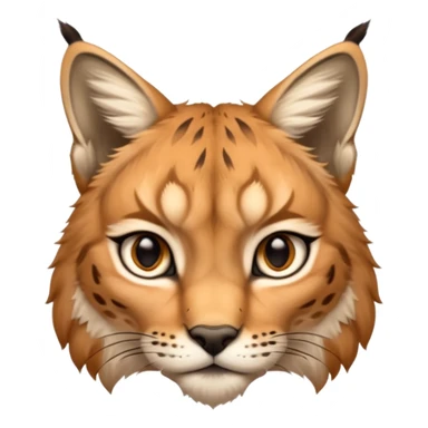 A high-resolution photo-realistic digital illustration of a majestic lynx, chest upward A high-resolution, photo-realistic digital illustration of a majestic young Eurasian lynx, shown from the shoulder upwards with markings sticker