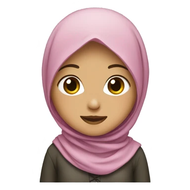 girl with hijab and flower sticker