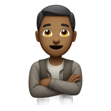 Person shrugging shoulders sticker