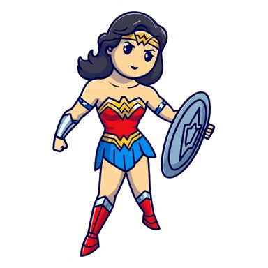 Wonder Woman superhero sticker