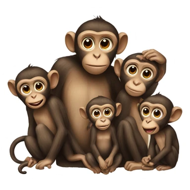 monkeys family sticker