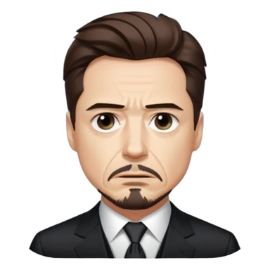 unhappy tony stark sticker