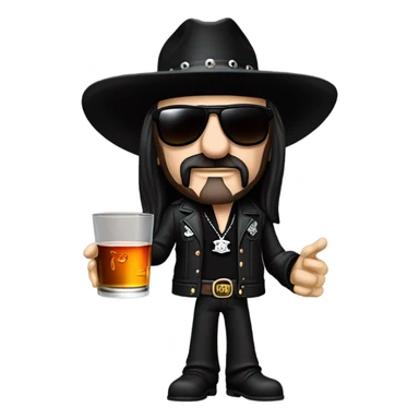 lemmy drinking jack daniels sticker