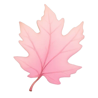 autumn light pink leaf sticker