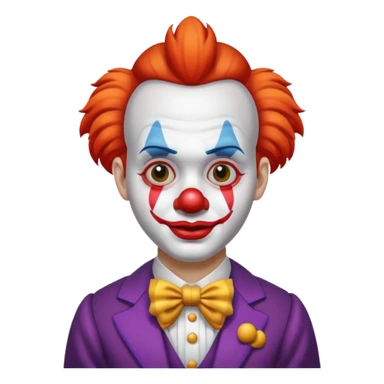 clown with proper formal haircut sticker