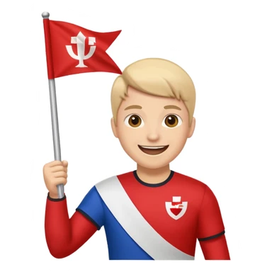 Fan with Team Flag sticker