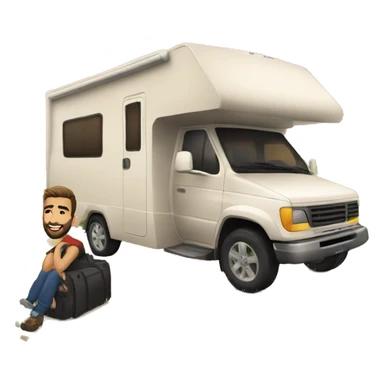 Kendji girac devant une caravane sticker