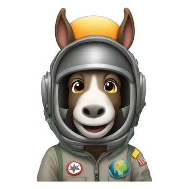 Donkey in a flight suit sticker