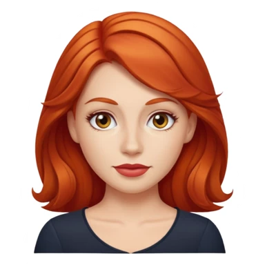 cruise emoji with a red headed woman sticker