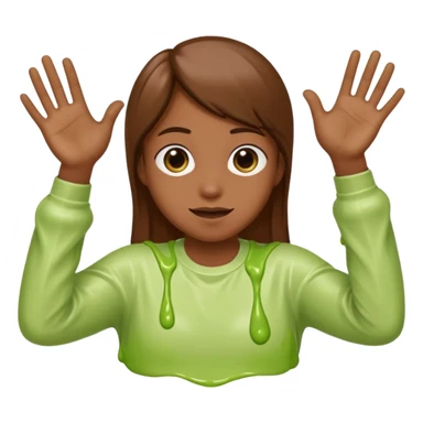 Make an emoji of osamason doing the slime pose sticker
