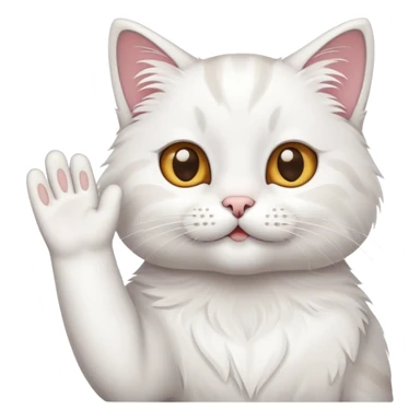 Cat waving goodbye sticker