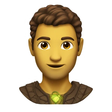 male na'vi with brown hair and pointed ears sticker