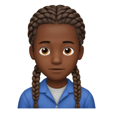 Un chico moreno con trenzas de hombre sticker