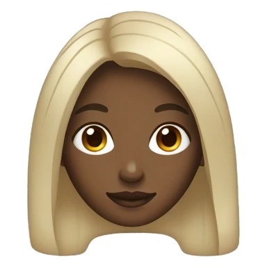 black straight long hair girl sticker