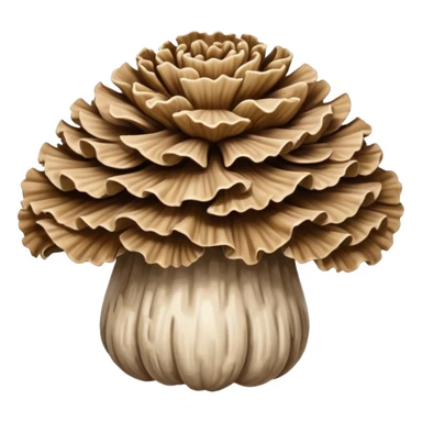 maitake mushroom with frilly edges sticker