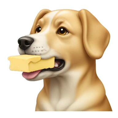 Butter dog, dog with the butter sticker