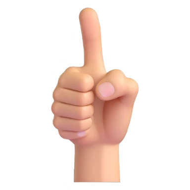thumbs up hand 3D emoji sticker
