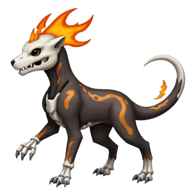 Duskull-Cubone-Houndour-Houndoom-Marowak-Pokémon-Fakémon-fusion, full body sticker