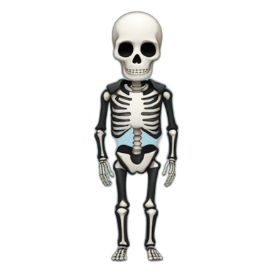 Skeleton suit sticker