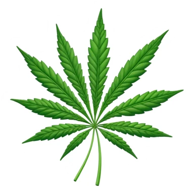 cannabis leaf sticker