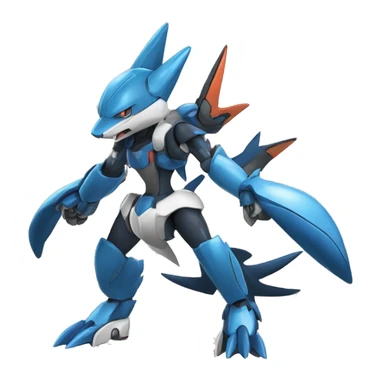 Sharpedo-Lucario-medabot-Mecha full body sticker