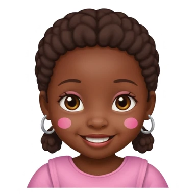 African new baby girl sticker