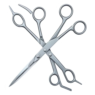 open hairdressing scissors sticker