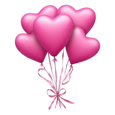 pink heart balloon bouquet  sticker