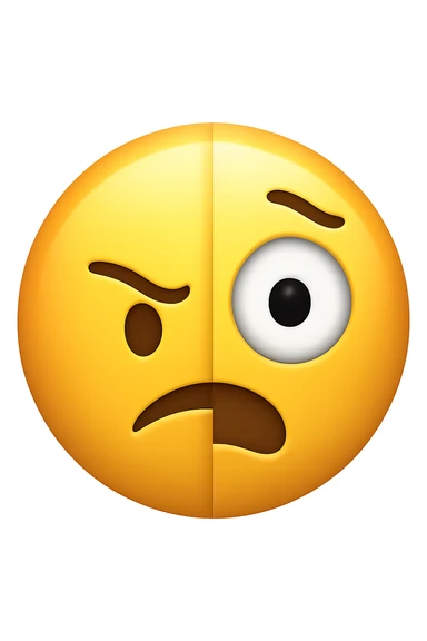 irritabilità o ansia improvvisa - fai due metà emoji stile iphone sticker