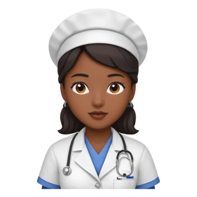 young black woman nurse sticker