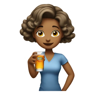 girl drinking tito’s  sticker