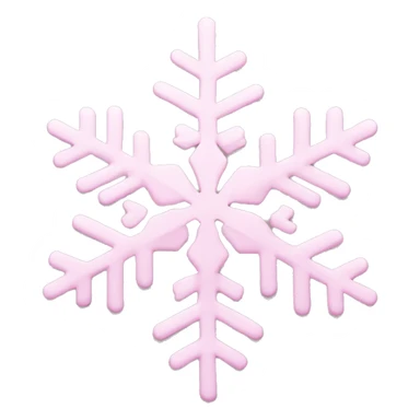 pastel pink snowflake  sticker