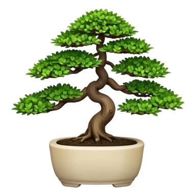 Bonsai Tree – Miniature tree in small pot, trimmed carefully. sticker