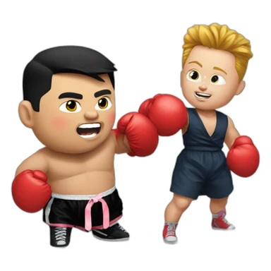 Kim jong un boxing with chucky sticker